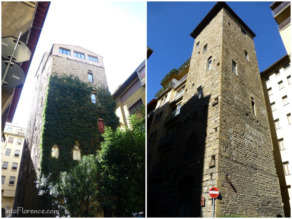 Torre dei Belfredelli (l) and Torre dei Barbadori